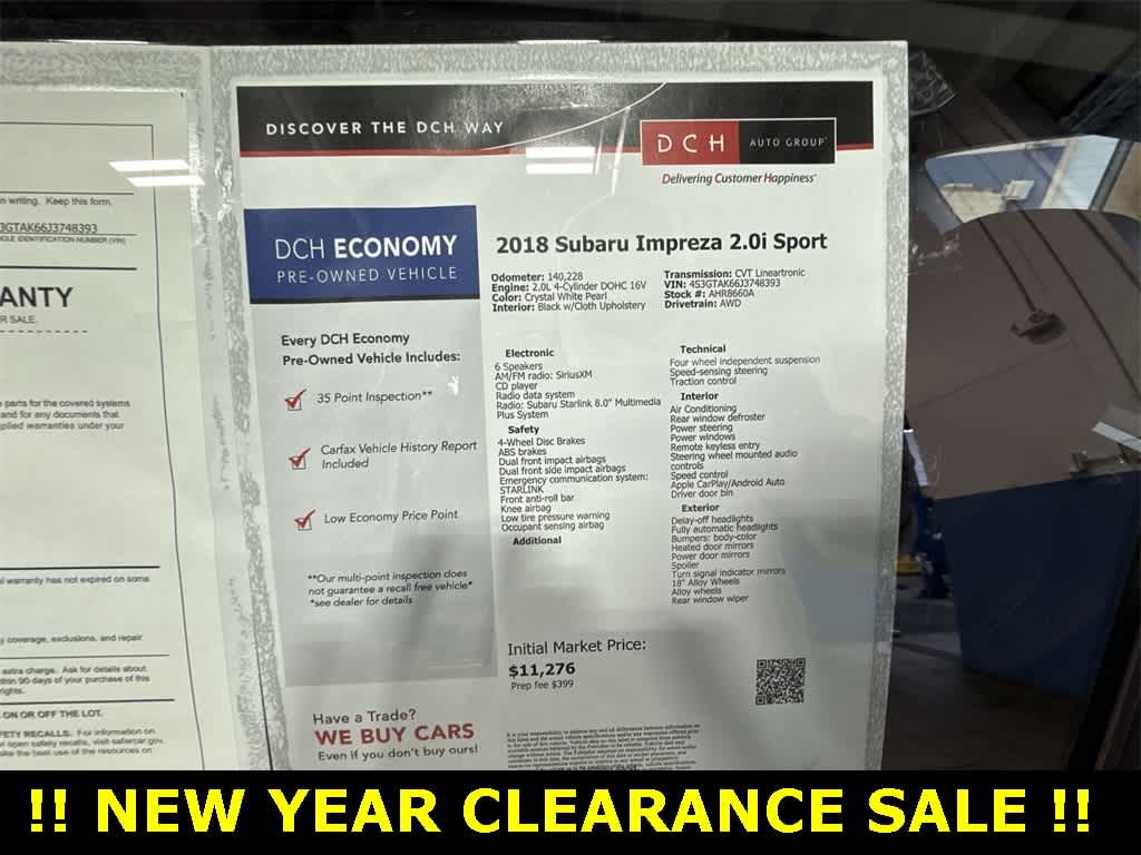 2018 Subaru Impreza Sport