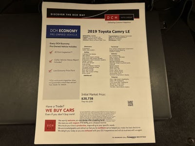 2019 Toyota Camry LE