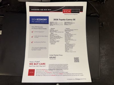 2026 Toyota Camry SE