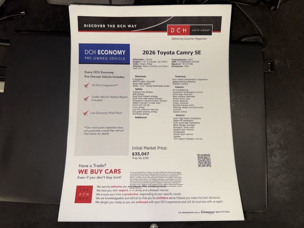 2026 Toyota Camry SE