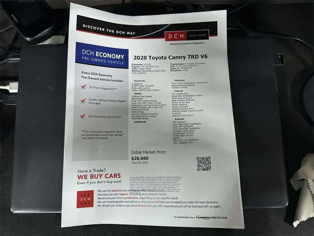 2020 Toyota Camry TRD V6