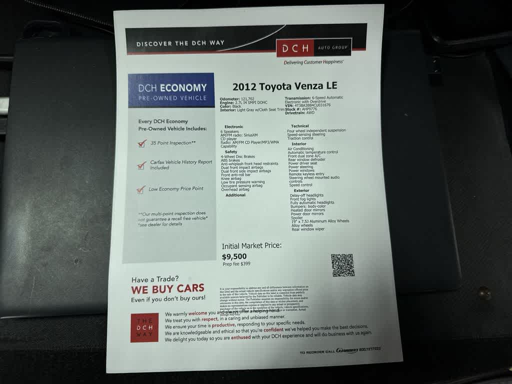 2012 Toyota Venza LE