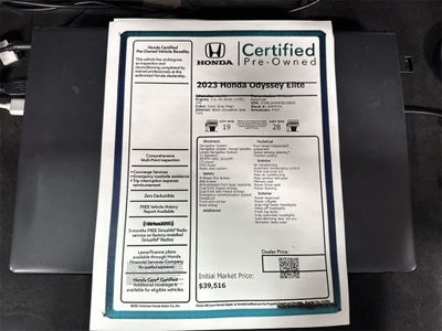2023 Honda Odyssey Elite