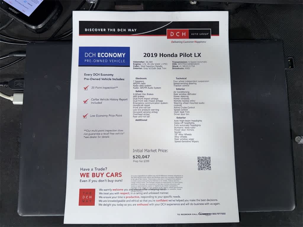 2019 Honda Pilot LX