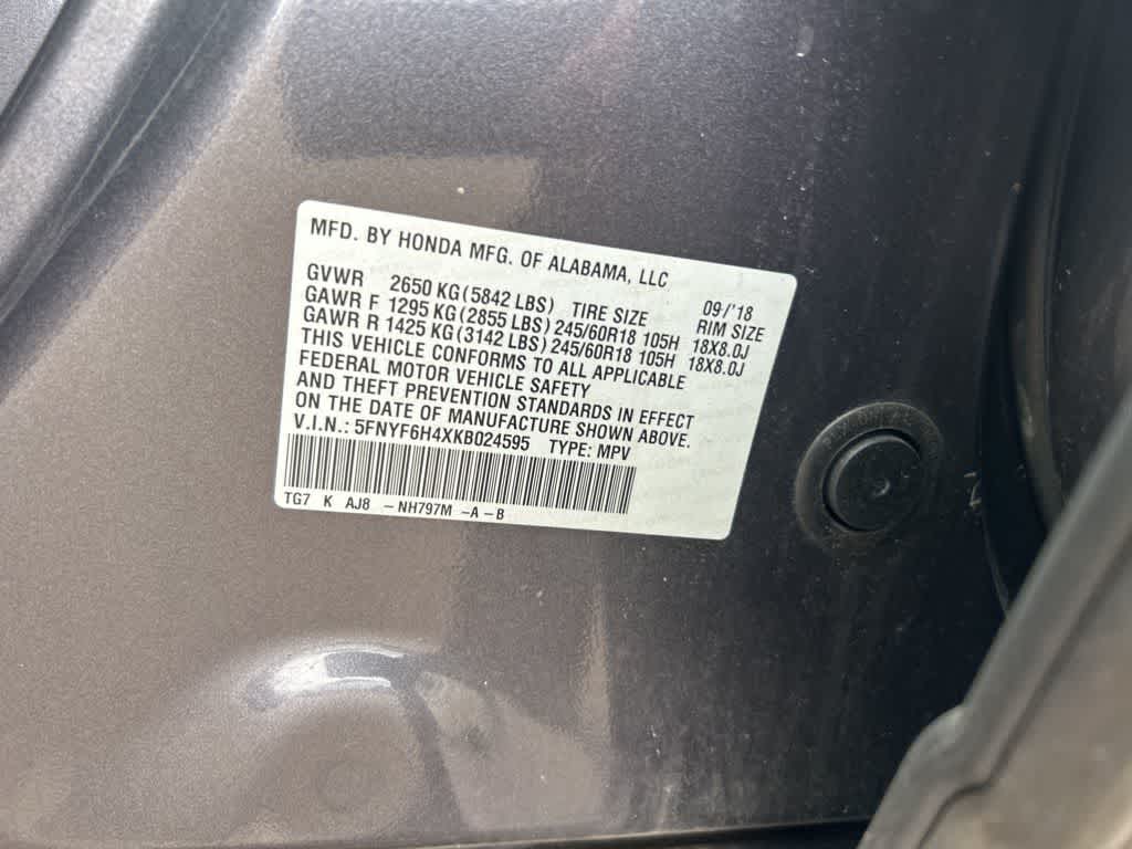 2019 Honda Pilot EX-L w/Navi & RES