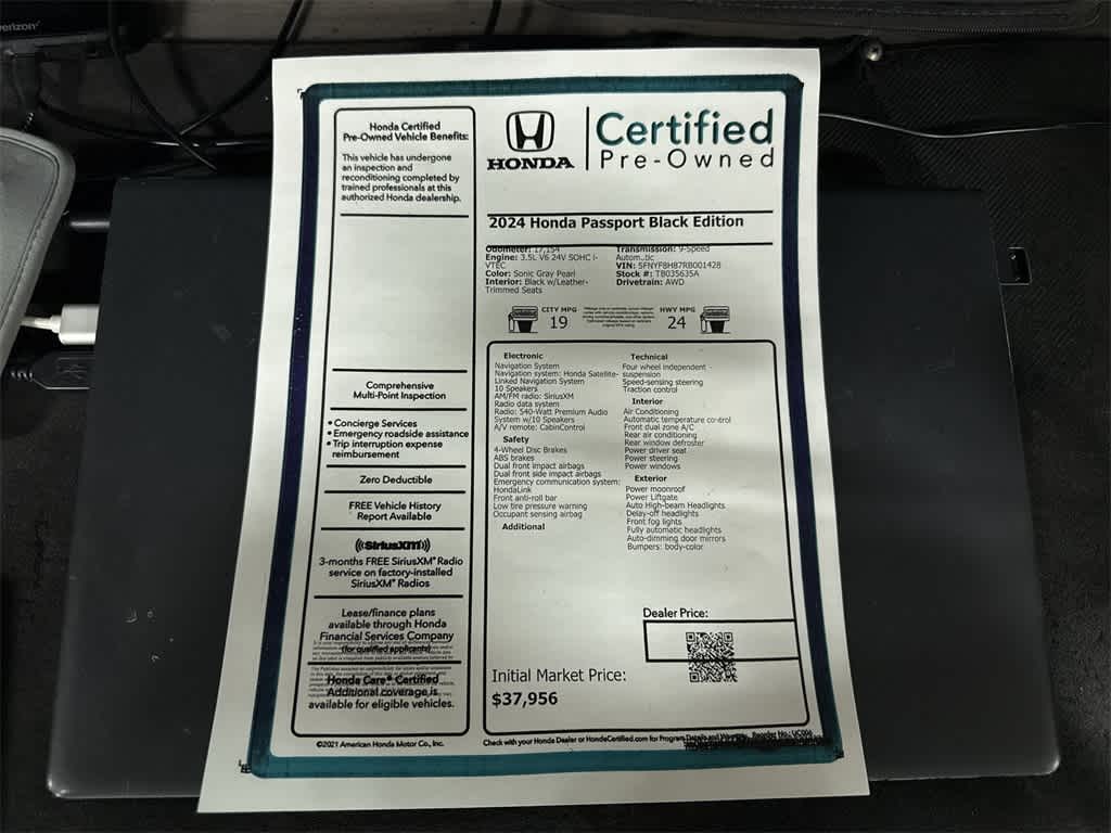2024 Honda Passport Black Edition