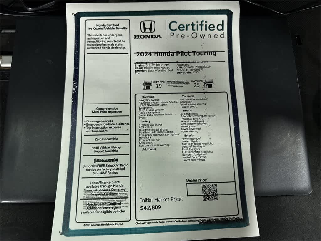 2024 Honda Pilot Touring