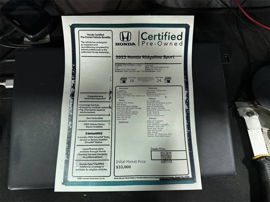 2023 Honda Ridgeline Sport