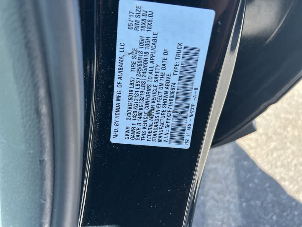 2017 Honda Ridgeline RTL-E