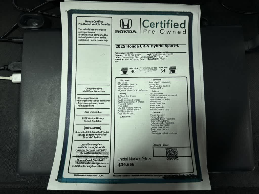 2025 Honda CR-V Hybrid Sport-L