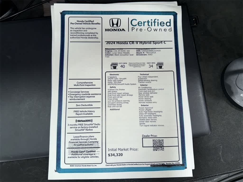 2024 Honda CR-V Hybrid Sport-L