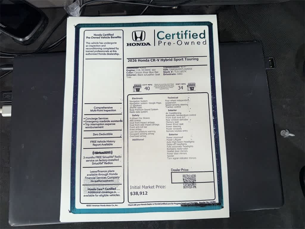 2026 Honda CR-V Hybrid Sport Touring