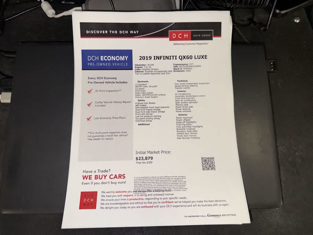 2019 INFINITI QX60 LUXE