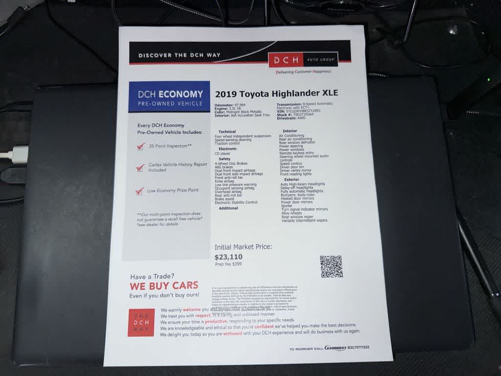 2019 Toyota Highlander XLE