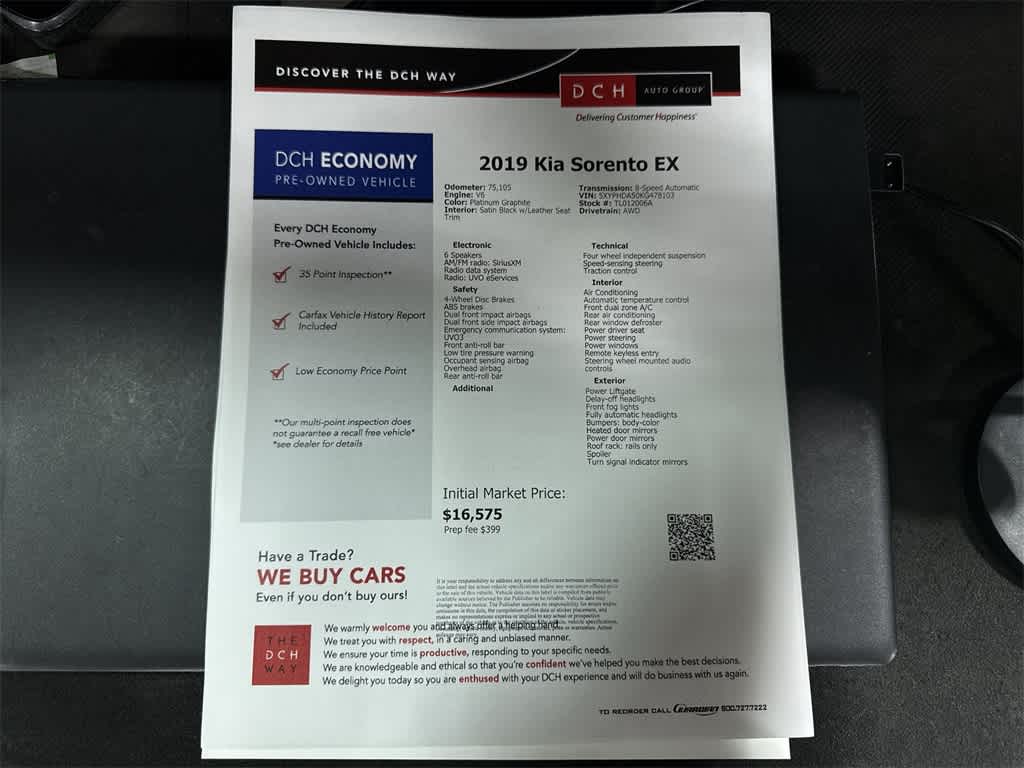 2019 Kia Sorento EX V6