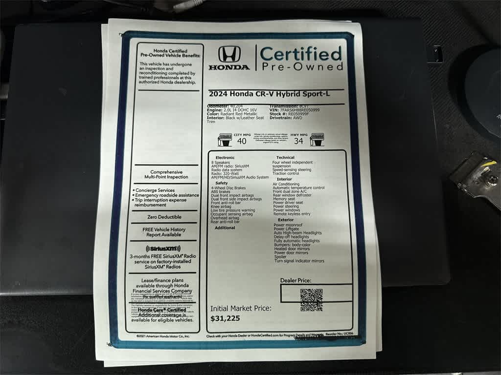 2024 Honda CR-V Hybrid Sport-L