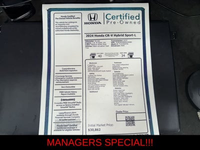 2024 Honda CR-V Hybrid Sport-L