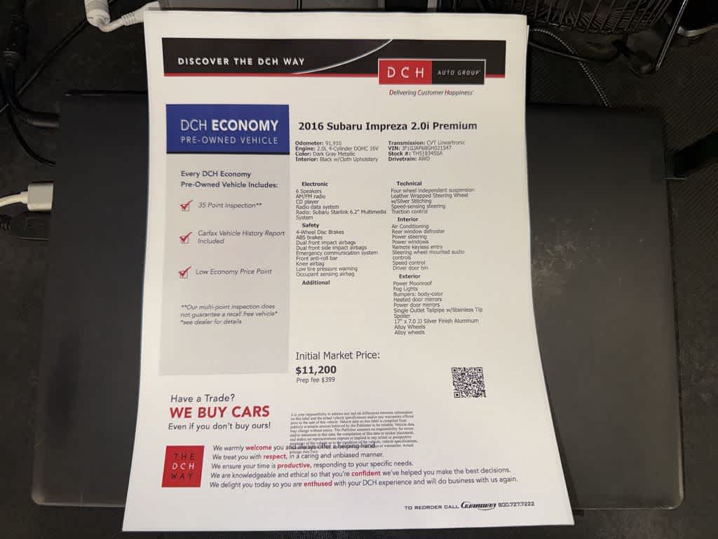 2016 Subaru Impreza Premium