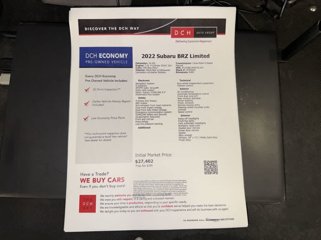 2022 Subaru BRZ Limited
