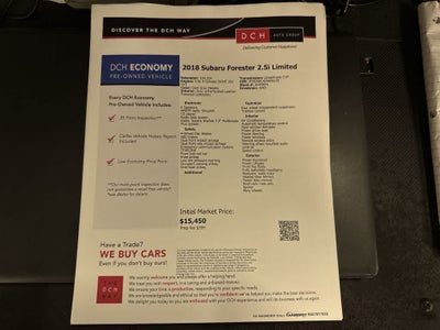 2018 Subaru Forester Limited