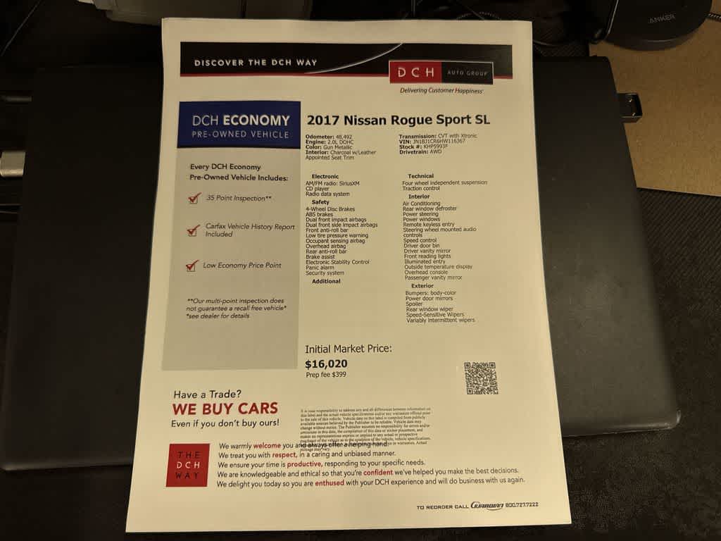 2017 Nissan Rogue Sport SL