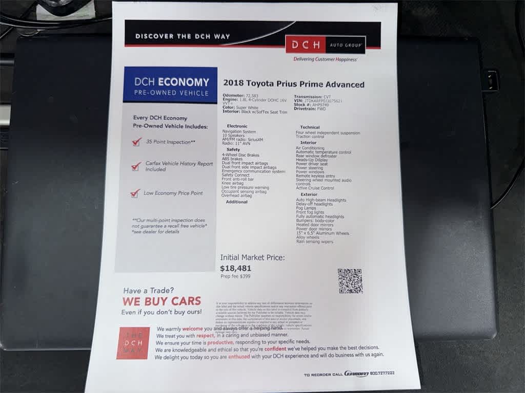 2018 Toyota Prius Prime Advanced