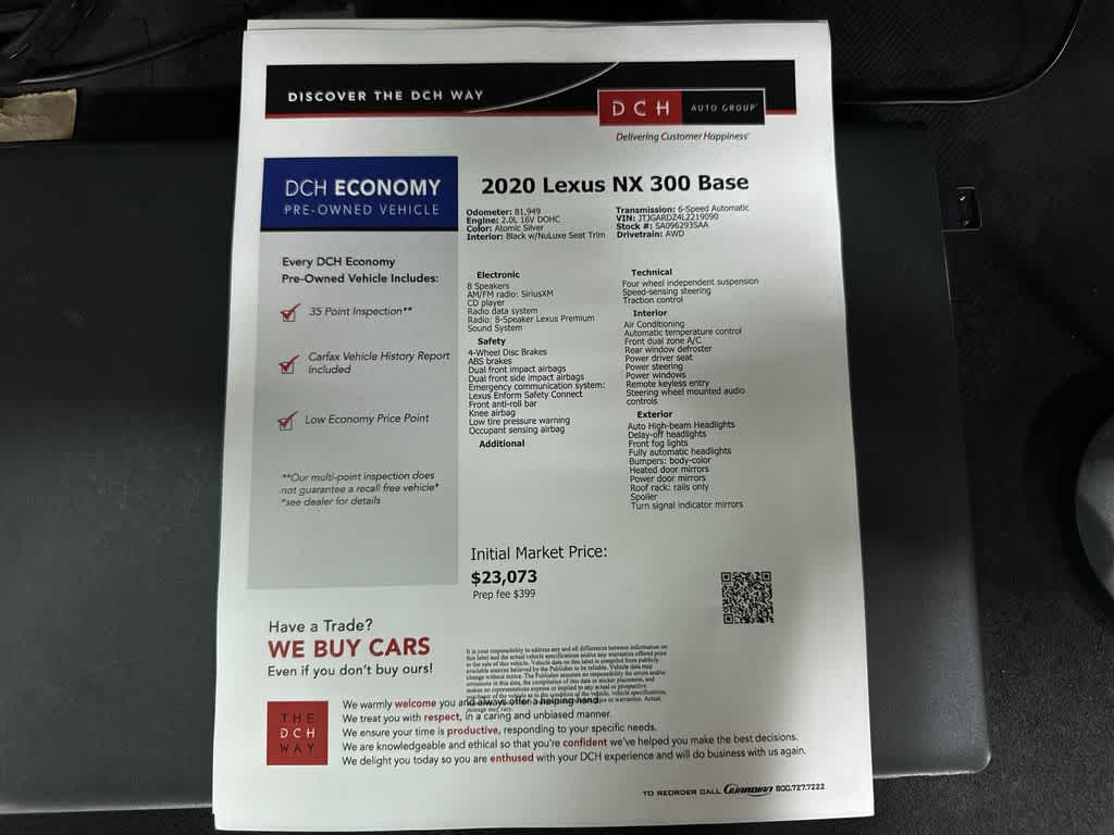 2020 Lexus NX 300 NX 300