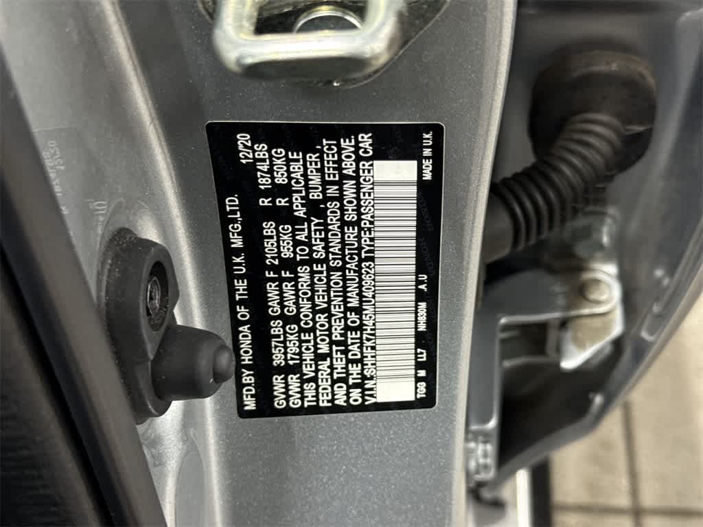 2021 Honda Civic Hatchback Sport