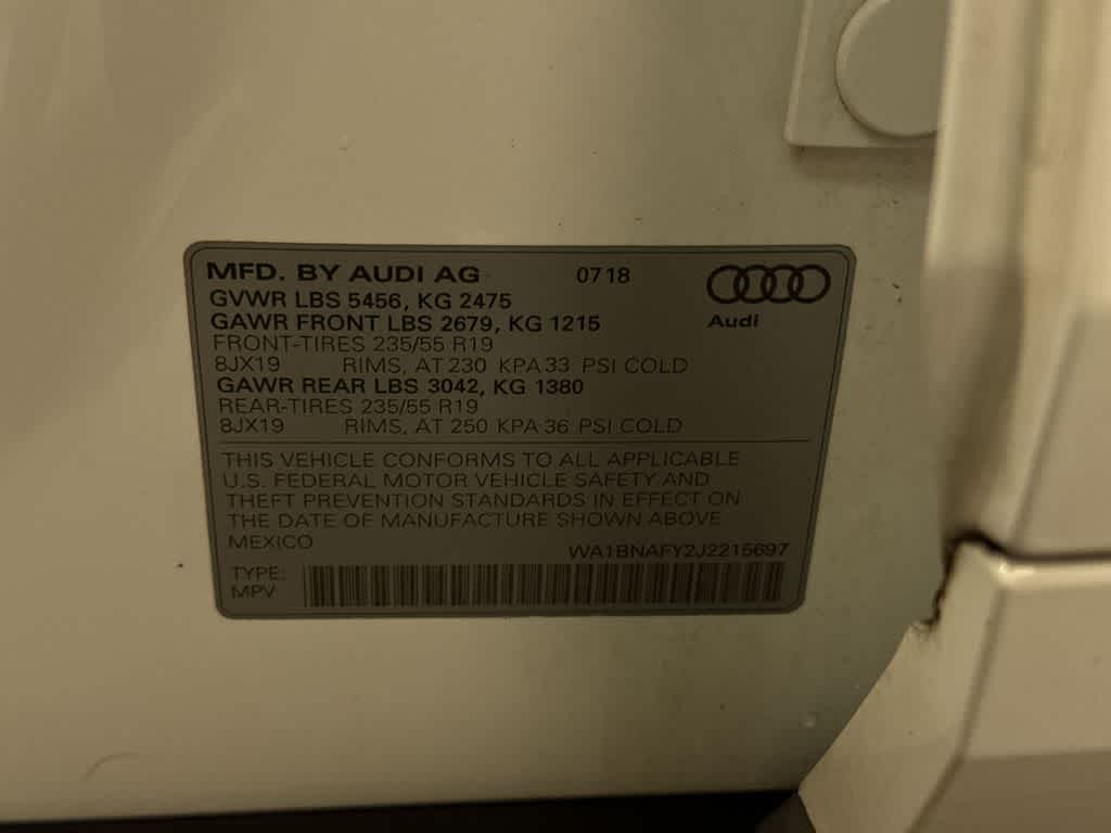2018 Audi Q5 Tech Premium Plus
