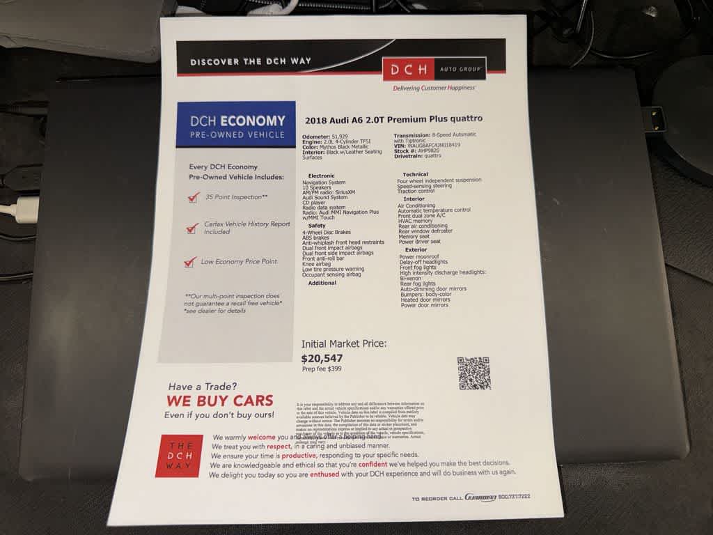 2018 Audi A6 Premium Plus