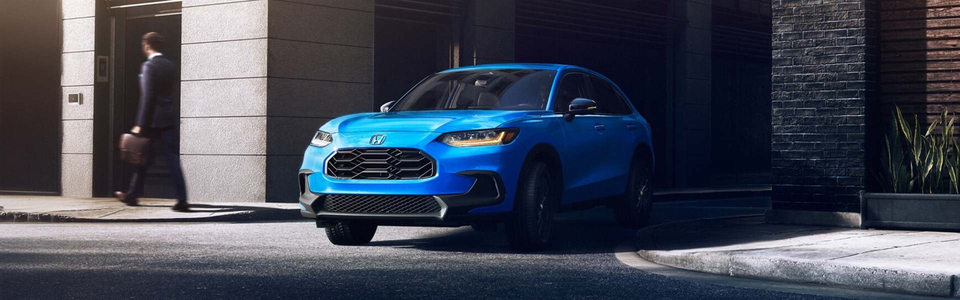 2026 Honda HR-V in striking blue, blending sporty design with urban functionality.