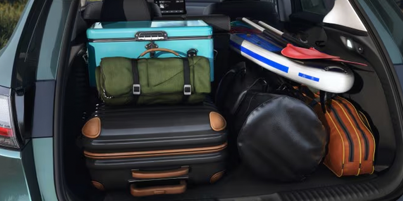 2026 Honda HR-V with spacious trunk, ready for luggage and outdoor gear.